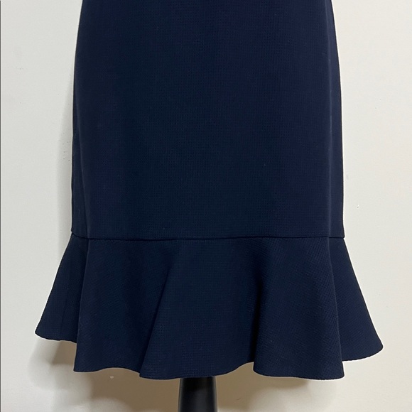 🔵🅿️🌀Vintage Talbots Elegant Navy Blue Dress - Picture 5 of 12